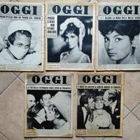 euro 1,50 cad. LOTTO 5 RIVISTE OGGI 1962 VINTAGE