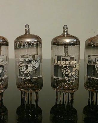 Quartetto sel valvole NOS AMPEREX Bugle-Boy ECC88