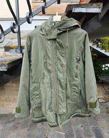 Cappotto stile cargo invernale verde Zara