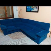 Divano ad angolo blu metri 250 x 190