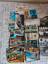 lotto 60 cartoline colori bianco e nero