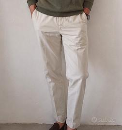 Pantalone Incotex  avorio panna 100% cotone tg. 46