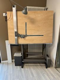 Tavolo disegno tecnico ETB con tecnigrafo vintage