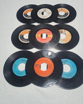 DISCHI (9) 45 GIRI (VINILE) ANNI 60. VARI CANTANTI