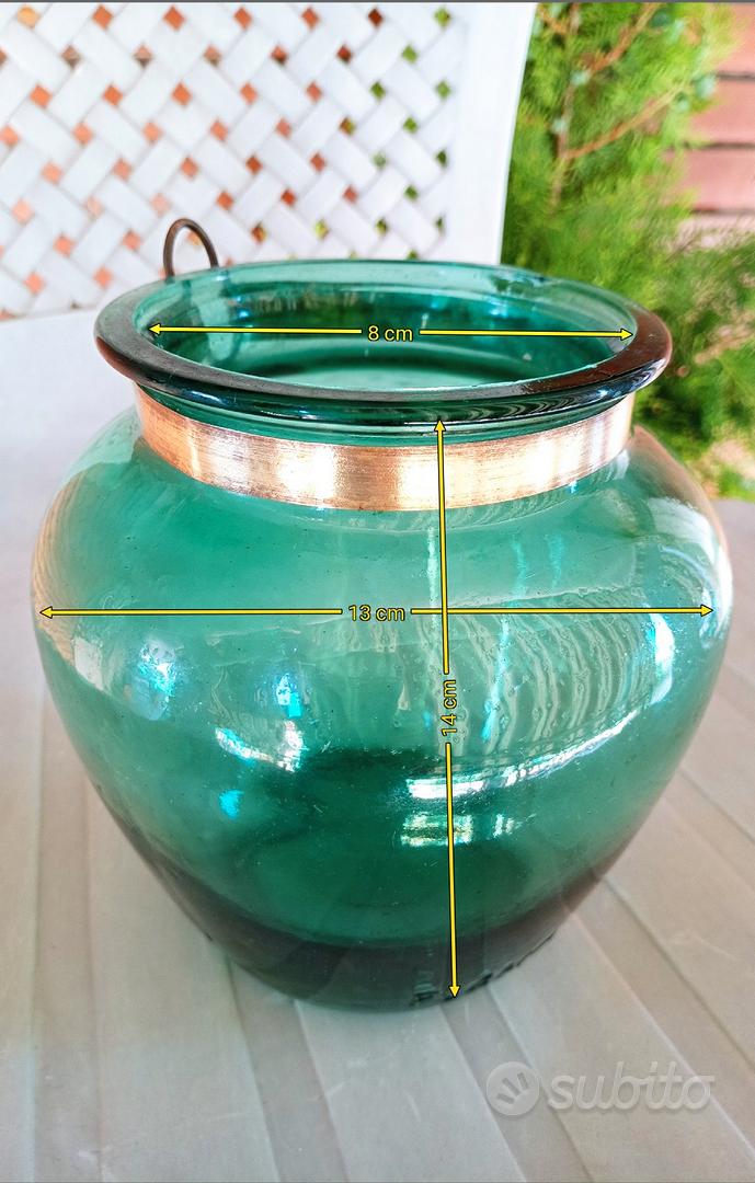 Perline Di Vetro Vintage A Doppia Paletta Verde E Bianco Da 16x10 Mm Dei Primi Anni '60 Della Germania Occidentale, Perline Verdi, Perline Pizzicate, Quantità 4 - Italia - Foto 4