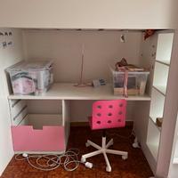 LETTO, SCRIVANIA, ARMADIO, LIBRERIA STUVA
