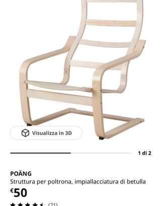 Poltrona IKEA POÄNG con cuscino grigio