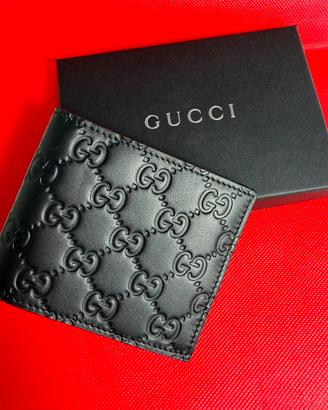 Portafoglio Uomo Gucci GG Emblem Nuovo con scatola