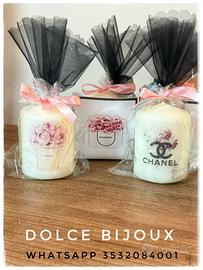 Bomboniere candele con immagine moda 18 anni