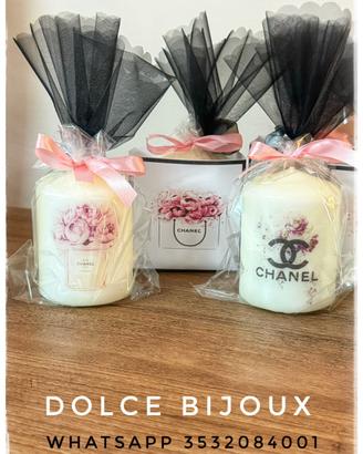 Bomboniere candele con immagine moda 18 anni