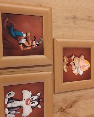 quadretti in legno personaggi Disney 