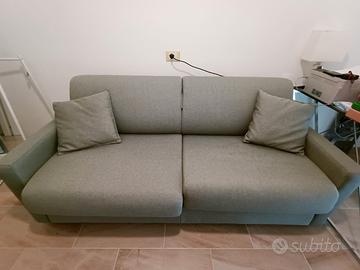 DIVANO LETTO tessuto grigio BIEL