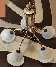 Lampadario reale in ottone oro da stanza - Vintage