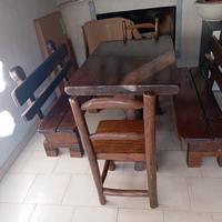 Set tavolo, panchine e sedie per taverna- casa mon