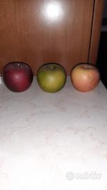 decorazione natalizia 3 mele in plastica 