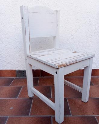 Sedia da bambino in legno bianca IKEA