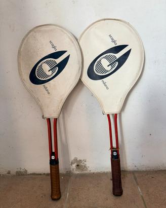 Coppia di racchette da tennis vintage