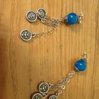 Orecchini Con Pietra Blu