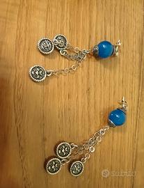 Orecchini Con Pietra Blu