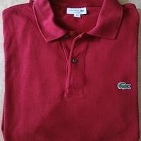 Polo Lacoste bordeaux taglia L