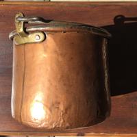 Paiolo in rame con manico in ferro battuto