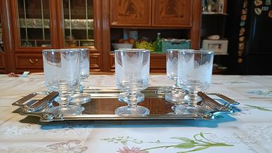 Set di calici in vetro decorati