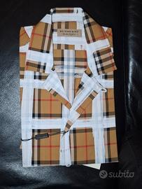 camicia Burberry a maniche corte check quadri
