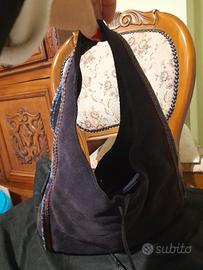 Borsa con 2 manici in camoscio Francesco Biasia