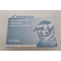 MANUALE USO E MANUTENZIONE HONDA FX 650 HONDA FX 6