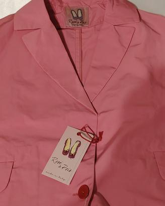 Blazer . Capo firmato Rosé a pois. 