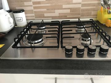Piano cottura a gas inox