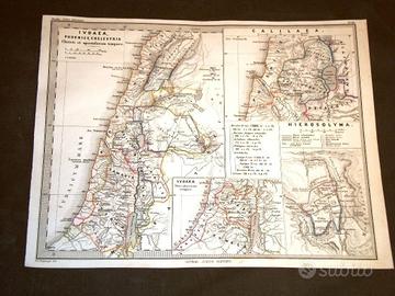Carta geografica (Menke 1865) IUDAEA PHOENICE SYRI
