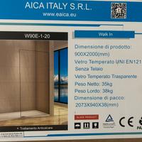 Vetro per doccia walk in