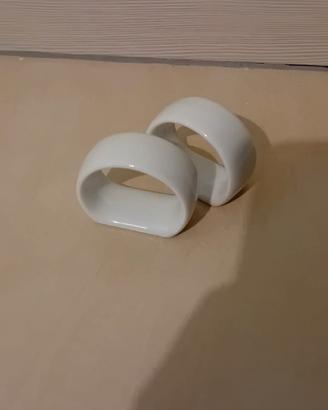 coppia portatovaglioli in ceramica