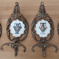 Appendiabiti anni 50-60 metallo e opalina