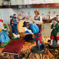 Antiche statue presepe in gesso altezza fino a 60