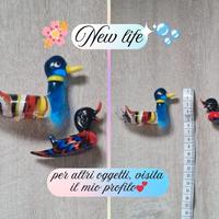 Set 2 Paperelle Vetro Multicolore