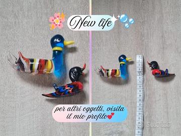 Set 2 Paperelle Vetro Multicolore