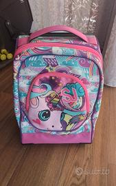 Zaino Trolley Scuola  SEVEN SJ GIRL tema Unicorno