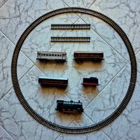 Treni Favero Locomotiva A Vapore + Tender  vagoni