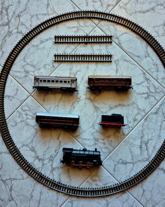 Treni Favero Locomotiva A Vapore + Tender  vagoni