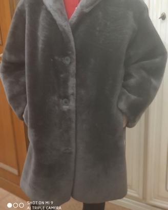 Pelliccia donna vintage colore grigio