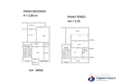 Trivano con Monolocale ultimo piano e terrazza
