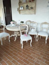 SEDIE SHABBY ANTICATE 
