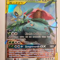 carta Pokemon Celebi e Venusaur Gx Alleati