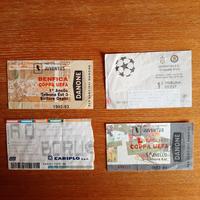 Lotto biglietti anni 90 coppe europee Juve