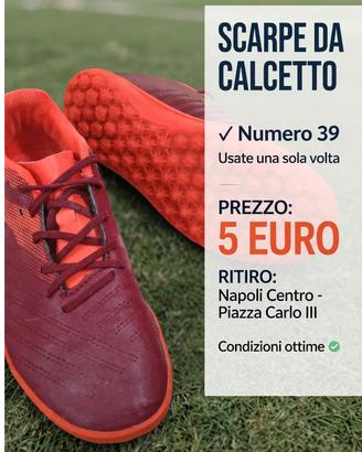 Scarpe calcetto TT  n 39 