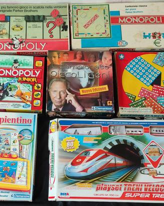 Lotto 7 Giochi da Tavolo Vintage: Monopoli 50°....