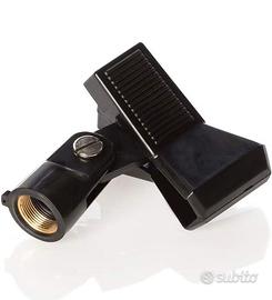 Supporto a clip/pinza per microfono 3/8
