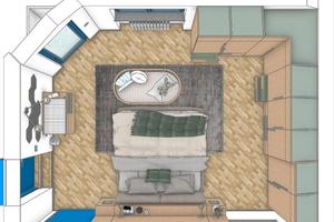 Stanza confortevole in appartamento condiviso